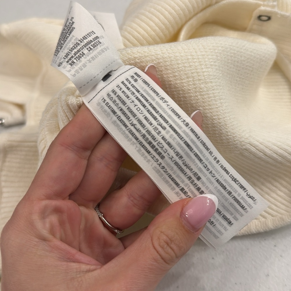 Abercrombie Cream Knit Bodysuit - Picture 6 of 7